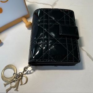 Dior Compact Leather Wallet With Coin Pocket